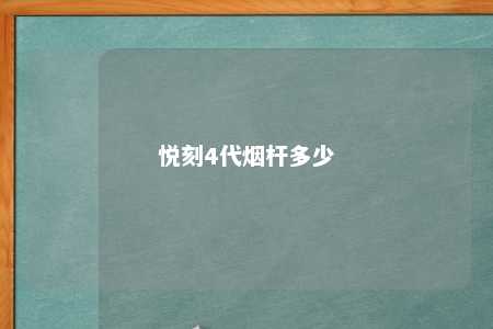 悦刻4代烟杆多少